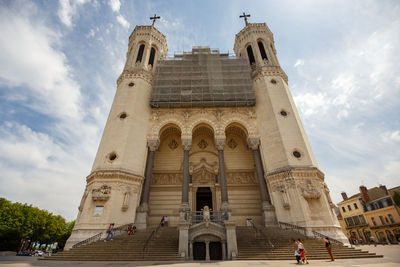 Low angle view of historical building against sky