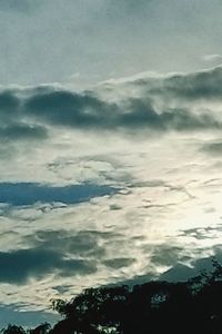 Low angle view of cloudy sky