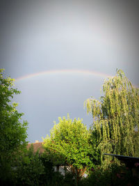 Scenic view of rainbow against sky