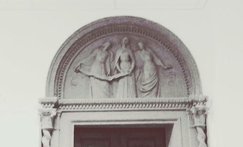 Low angle view of statue in temple