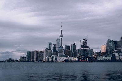 View of toronto against cloudy sky