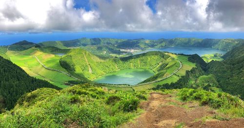 Panoramic view of landscape against sky