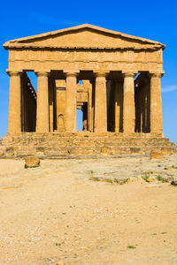 Exterior of temple against clear sky