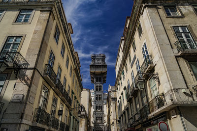 Low angle view of residential buildings against sky