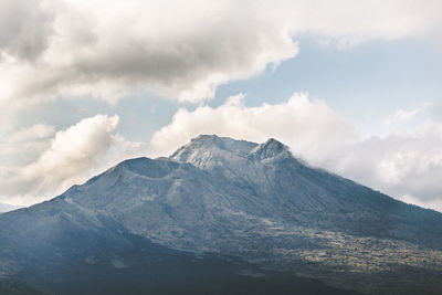 Low angle view of mountains against sky