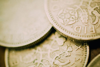 Close-up of object on table