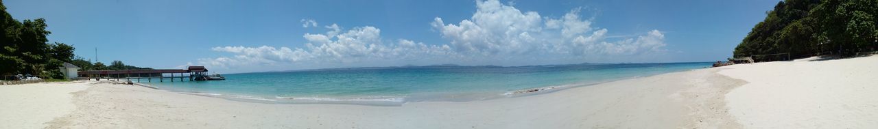 Panoramic view of beach against sky