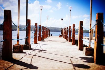 Empty pier on sea