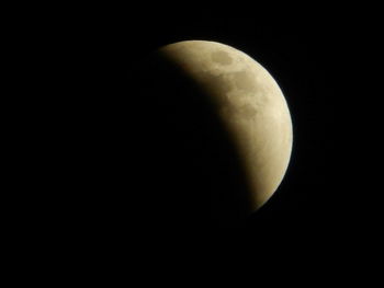 Close-up of moon against clear sky at night