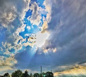 Low angle view of dramatic sky