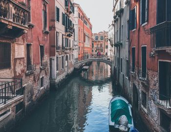 Canal amidst buildings in city