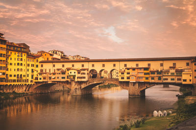 Bridge over river in city