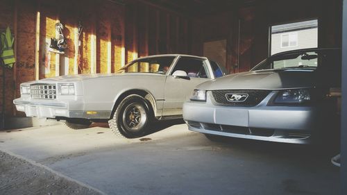 Cars parked in parking lot