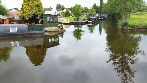 Reflection of buildings in water