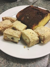 Close-up of bread in plate