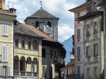 Low angle view of buildings in city