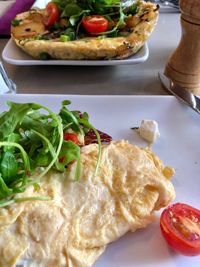 Close-up of food served in plate