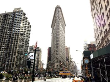 Low angle view of city street