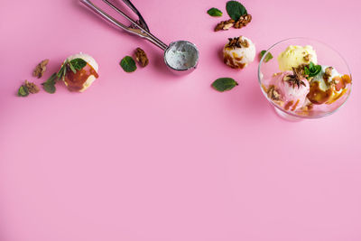 High angle view of vegetables on table