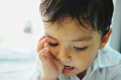 Close-up of boy