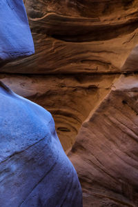 Low angle view of rock formation