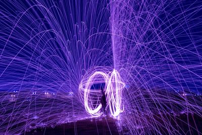 Light painting at night