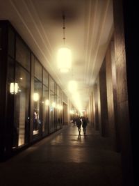 Illuminated underground walkway