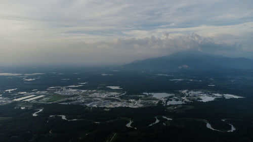 Aerial view of landscape against sky