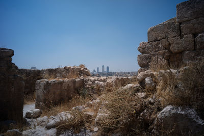 Old ruins against clear sky