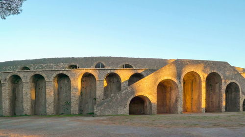 View of historical building against clear sky
