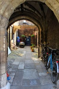 Bicycles in corridor