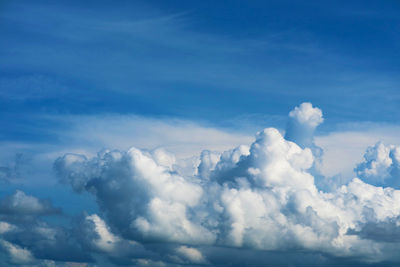 Pure blue sky heap white cloud and sunlight and soft cloud on the heaven