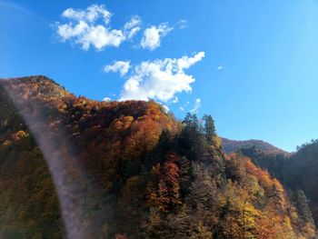 Scenic view of mountain against sky during autumn
