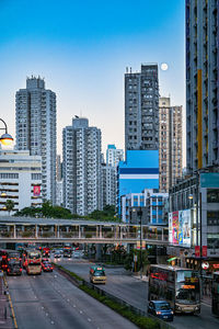 View of city street