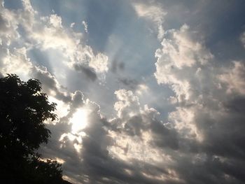 Low angle view of cloudy sky