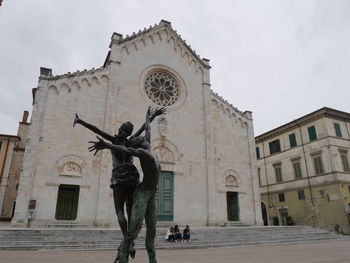 Low angle view of statue