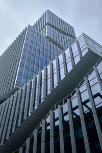 Low angle view of modern building against sky