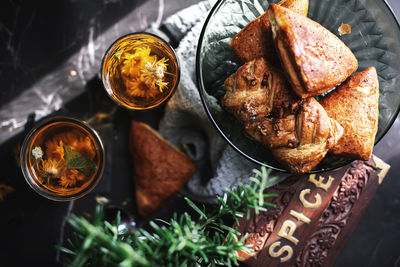 Close-up of food on table