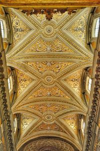 Full frame shot of ornate ceiling