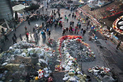 Kyiv, ukraine - 7th of march, 2014. a scene from maidan during ukrainian revolution