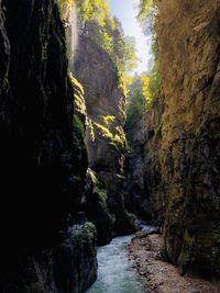 Scenic view of waterfall