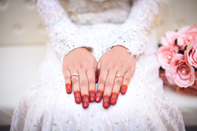 Wife's hand with gold ring. engagement of a young couple in love.