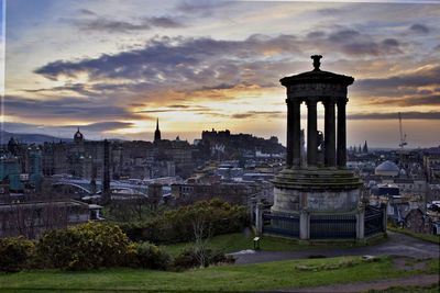 View of cityscape during sunset