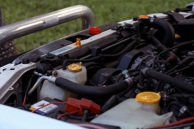 Close-up of car engine