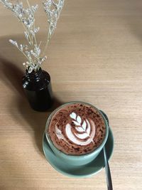 Close-up of coffee on table