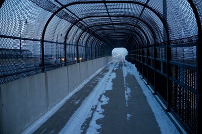 Elevated road with grid ceiling