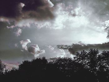 Low angle view of cloudy sky