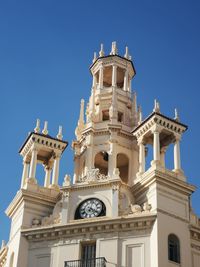 Low angle view of building against clear sky