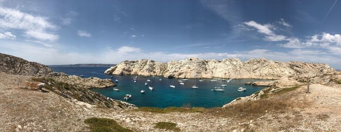 Panoramic view of sea against sky