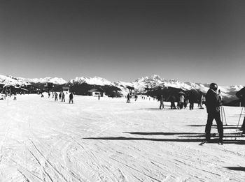 Scenic view of landscape against clear sky